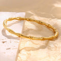 Style geometric 304 stainless steel plating 18k gold plated women’s bangles
