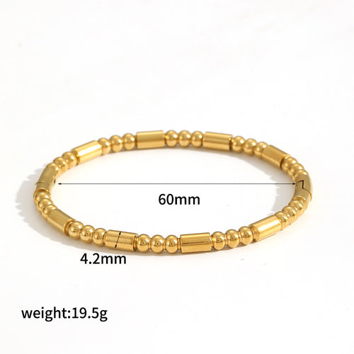 Style geometric 304 stainless steel plating 18k gold plated women’s bangles